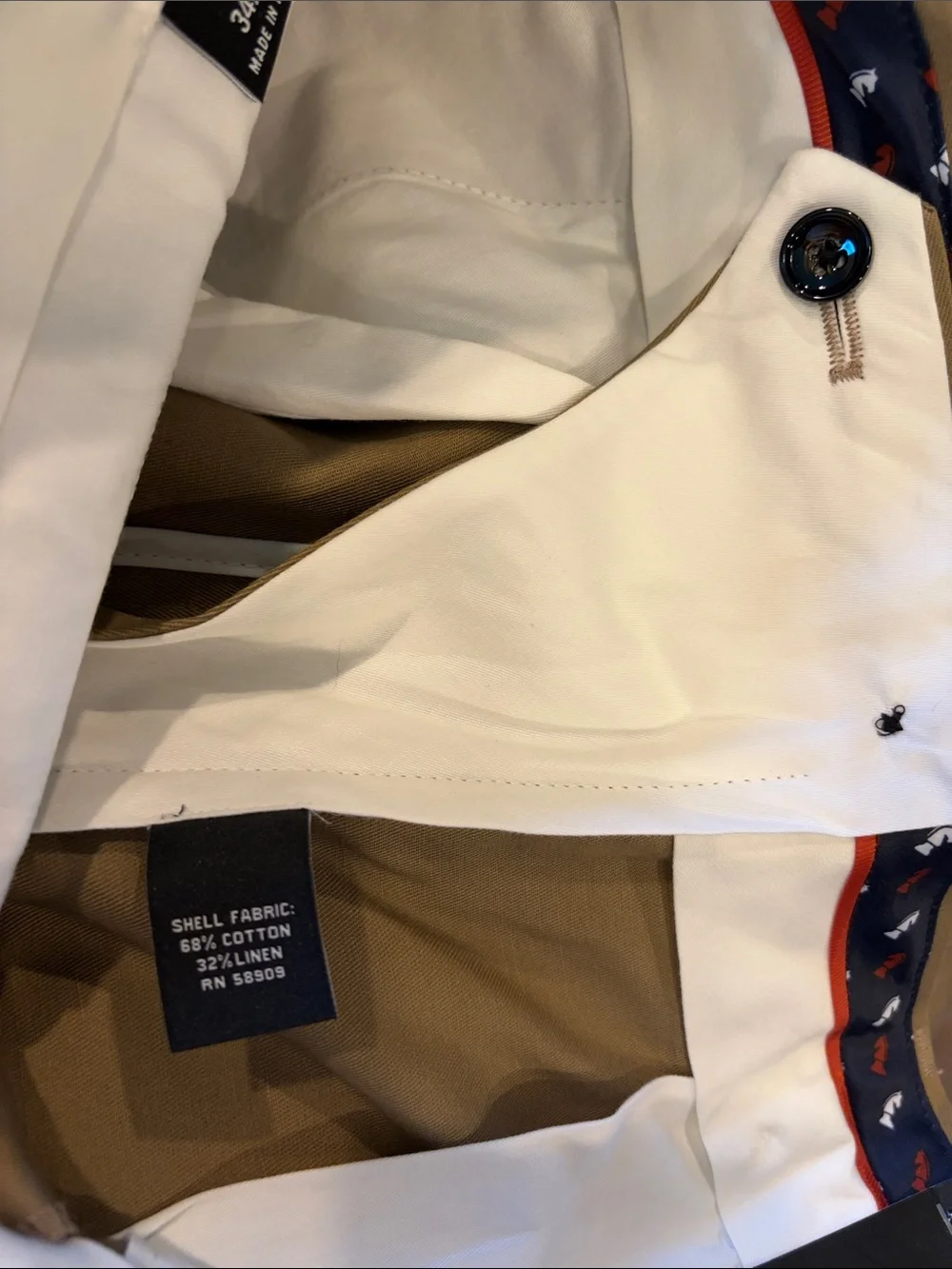 Murano Khaki Slim Chino Pants for Men 34x30